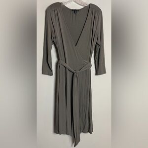 Banana Republic Elegant Gray Wrap Dress Size Small